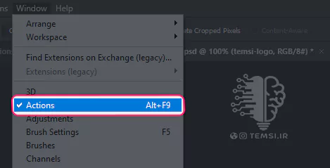 actions-in-menu